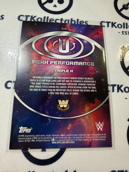 2026 WWE Topps Universe Peak Performance #215 Triple H Base Card