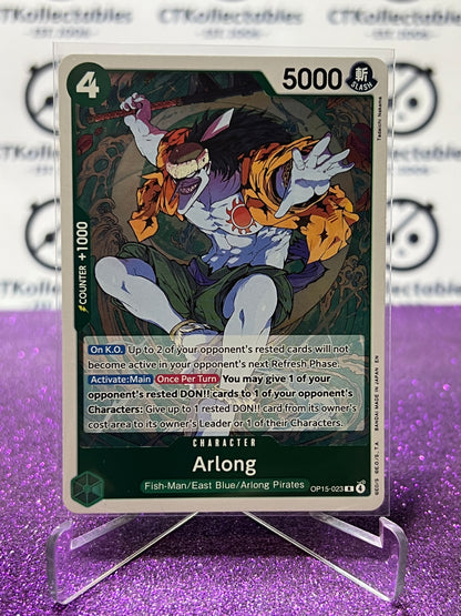 2026 ONE PIECE ADVENTURE ON KAMI'S ISLAND ARLONG # OP15-023 R FOIL TCG CARD