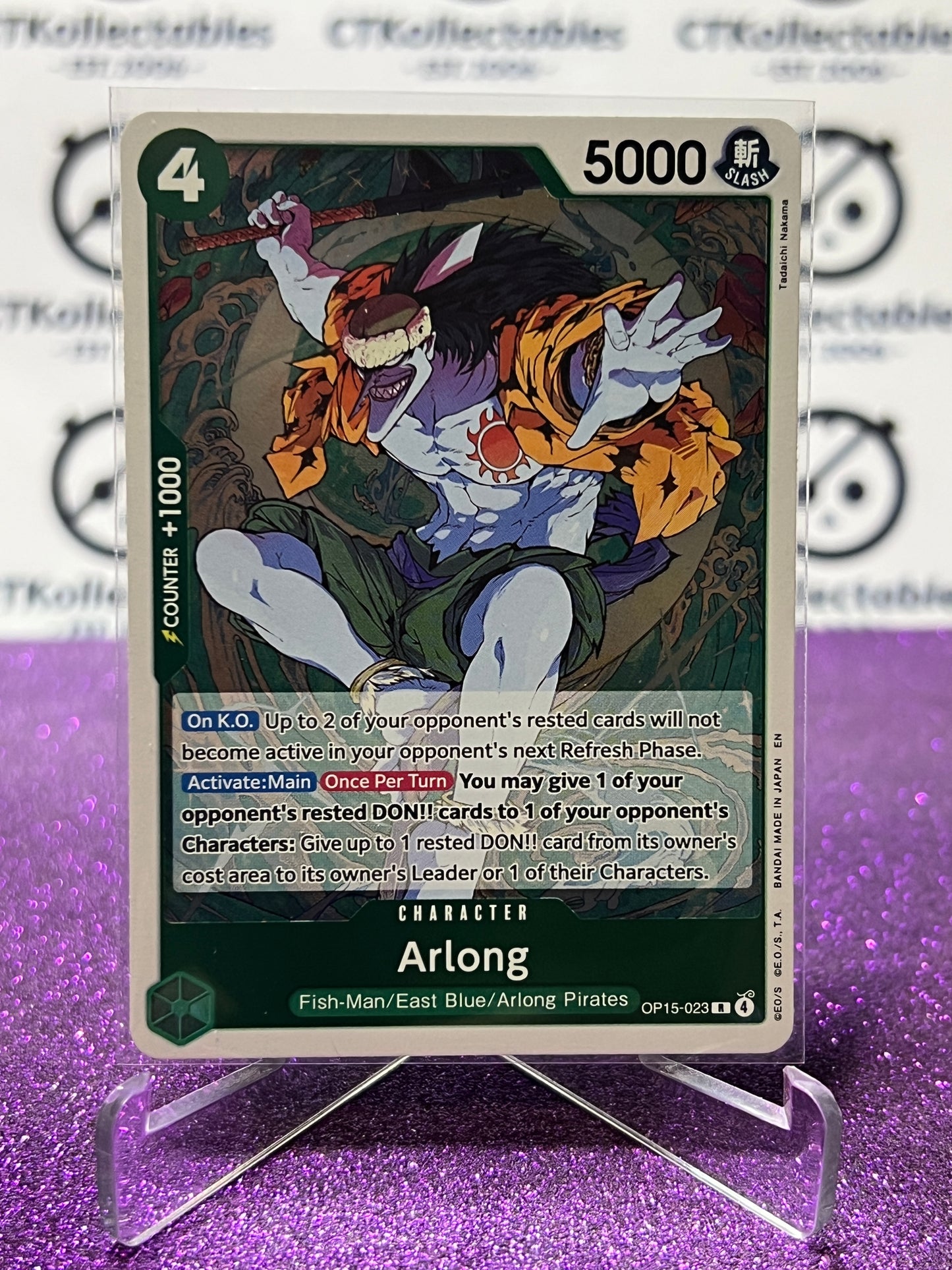 2026 ONE PIECE ADVENTURE ON KAMI'S ISLAND ARLONG # OP15-023 R FOIL TCG CARD