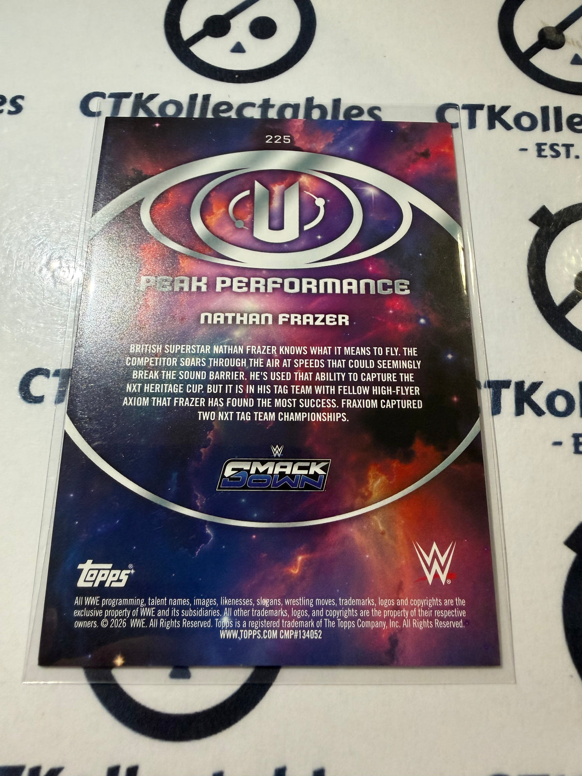 2026 WWE Topps Universe Peak Performance #225 Nathan Frazer Base Card
