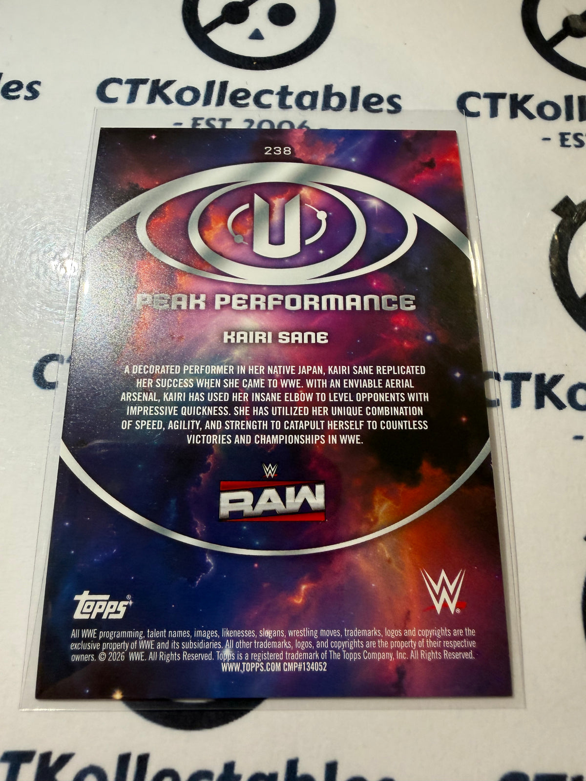 2026 WWE Topps Universe Peak Performance #238 Kairi Sane Base Card