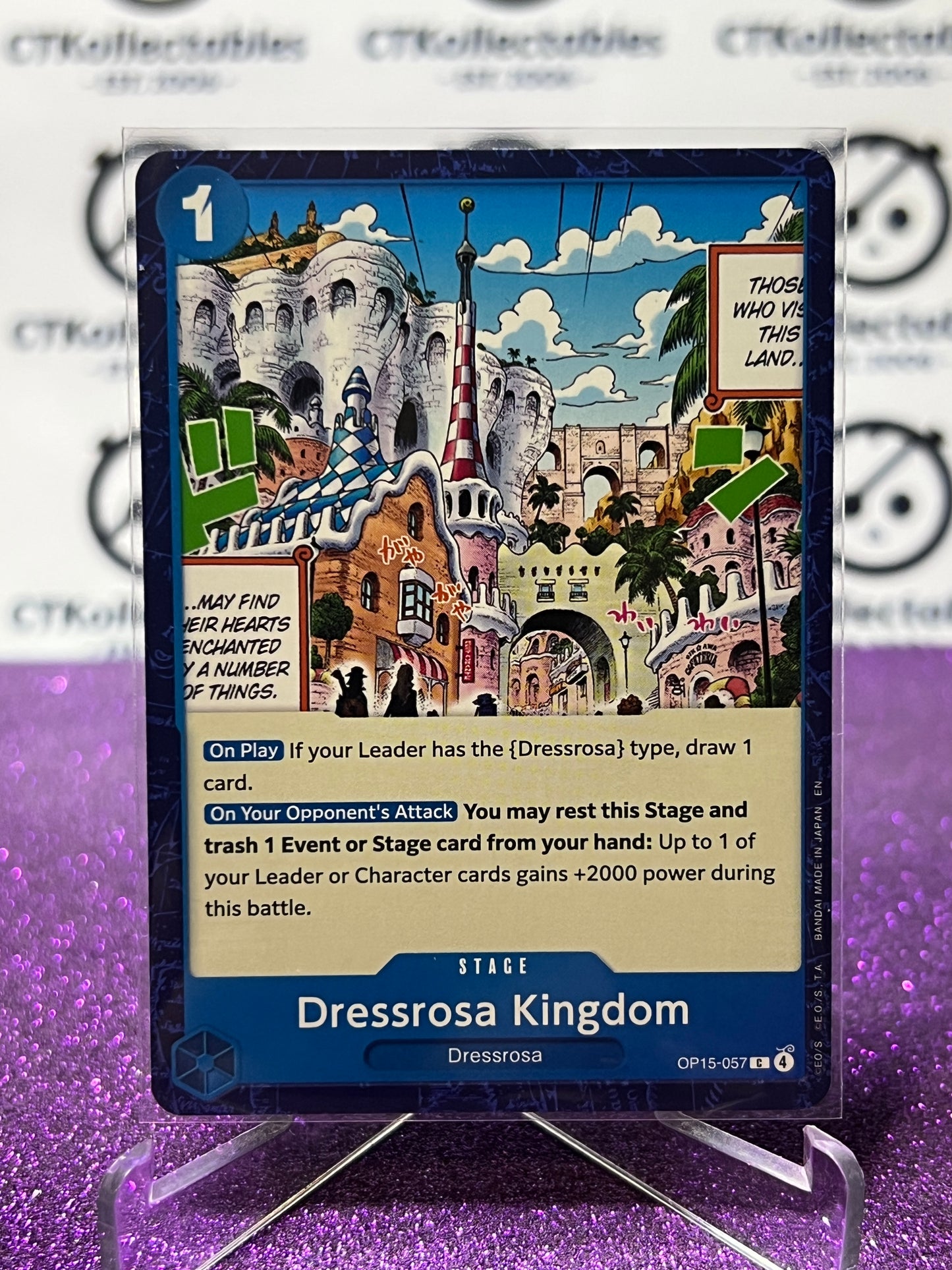 2026 ONE PIECE ADVENTURE ON KAMI'S ISLAND DRESSROSA KINGDOM # OP15-O57 C NON-FOIL TCG CARD