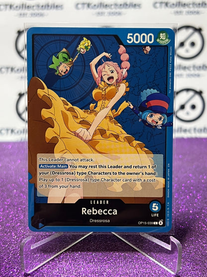 2026 ONE PIECE ADVENTURE ON KAMI'S ISLAND REBECCA # OP15-039 L NON-FOIL TCG CARD