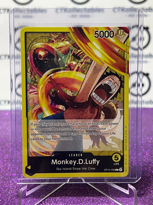 2026 ONE PIECE ADVENTURE ON KAMI'S ISLAND  MONKEY.D.LUFFY # OP15-098 L NON-FOIL TCG CARD