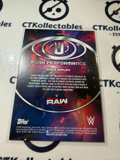 2026 WWE Topps Universe Peak Performance #284 Rhea Ripley Base Card