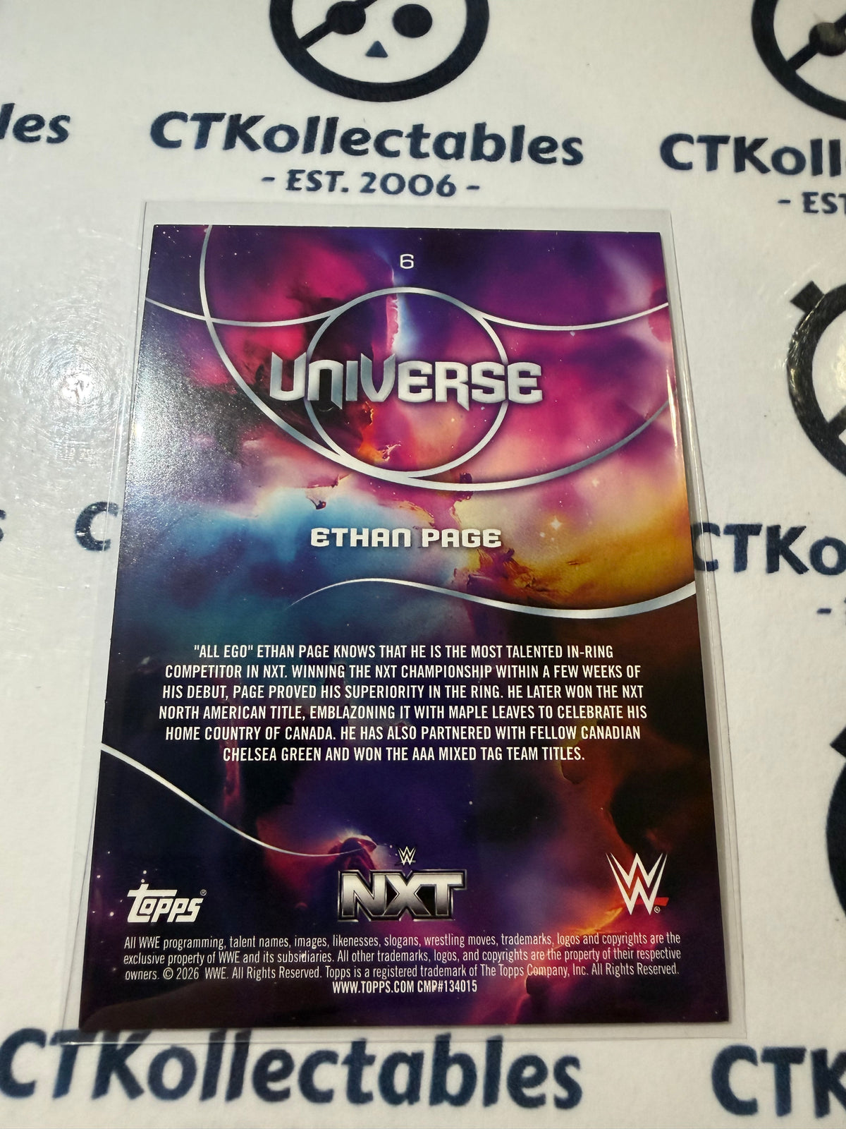 2026 WWE Topps Universe #6 Ethan Page Base Card