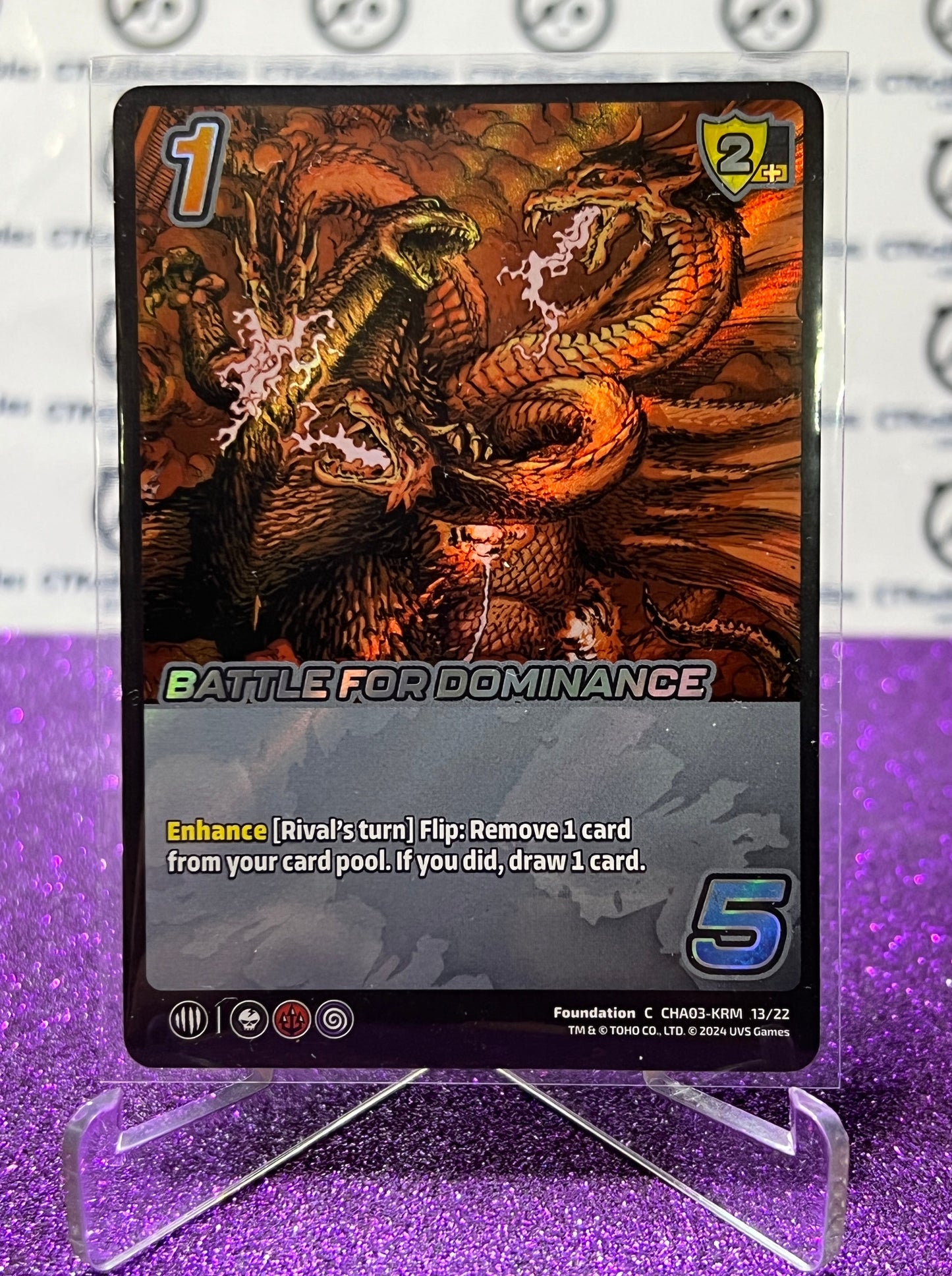 2024 UNIVERSUS GODZILLA BATTLE FOR DOMINANCE # CHA03-KRM 13/22 FOIL GAME TRADING CARD