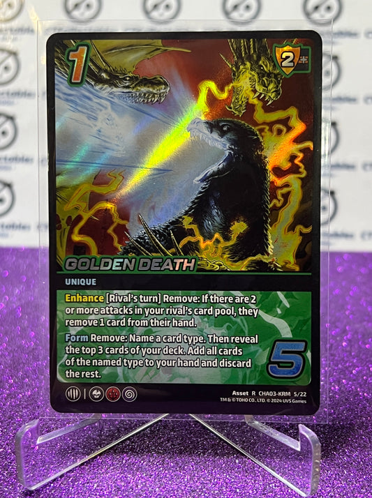 2024 UNIVERSUS GODZILLA GOLDEN DEATH # CHA03-KRM 5/22 FOIL GAME TRADING CARD