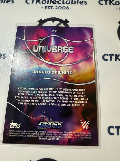 2026 WWE Topps Universe #23 Angelo Dawkins Base Card