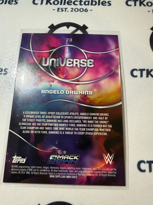 2026 WWE Topps Universe #23 Angelo Dawkins Base Card