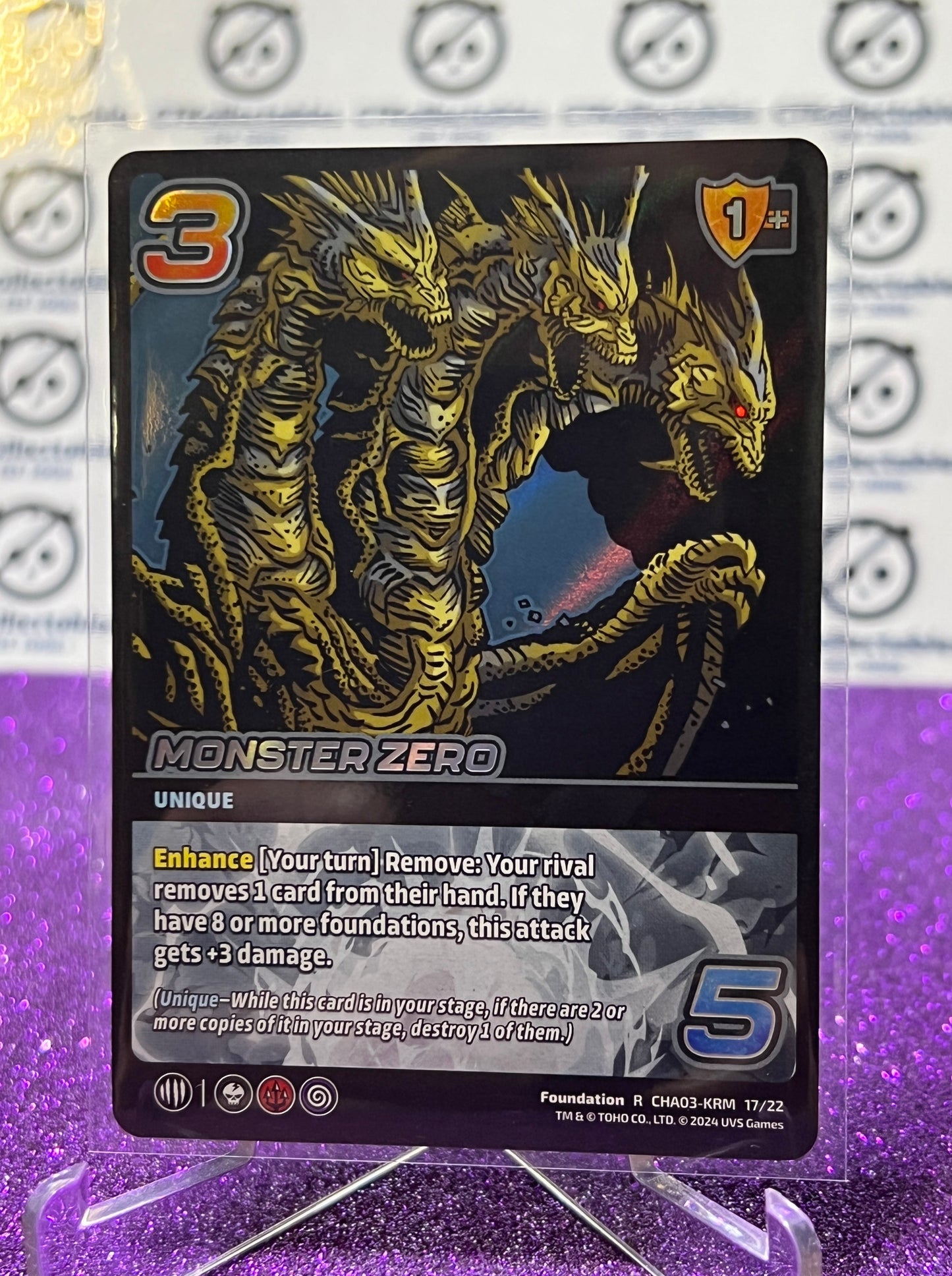 2024 UNIVERSUS GODZILLA MONSTER ZERO # CHA03-KRM 17/22 FOIL GAME TRADING CARD