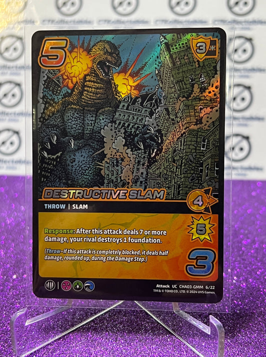 2024 UNIVERSUS GODZILLA DESTRUCTIVE SLAM # CHA03-GMM 6/22 FOIL GAME TRADING CARD