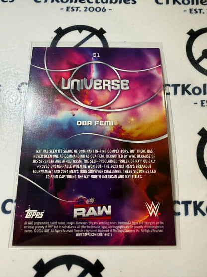 2026 WWE Topps Universe #61 Oba Femi Base Card