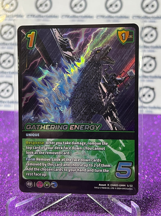 2024 UNIVERSUS GODZILLA GATHERING ENERGY # CHA03-GMM 5/22 FOIL GAME TRADING CARD