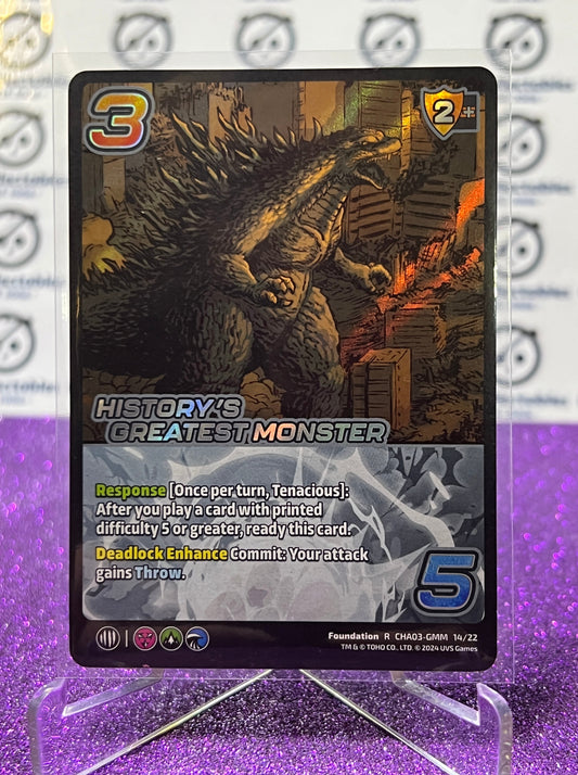 2024 UNIVERSUS GODZILLA HISTORY'S GREATEST MONSTER # CHA03-GMM 14/22 FOIL GAME TRADING CARD