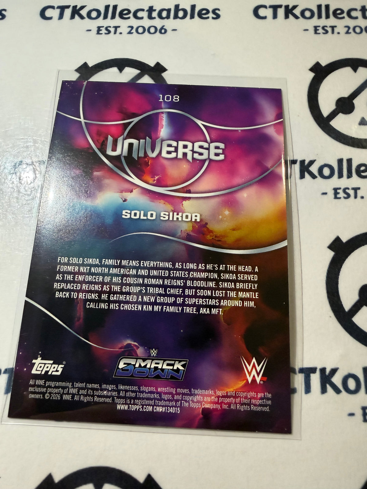 2026 WWE Topps Universe #108 Solo Sikor Base Card