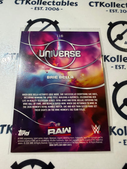 2026 WWE Topps Universe #116 Brie Bella Base Card
