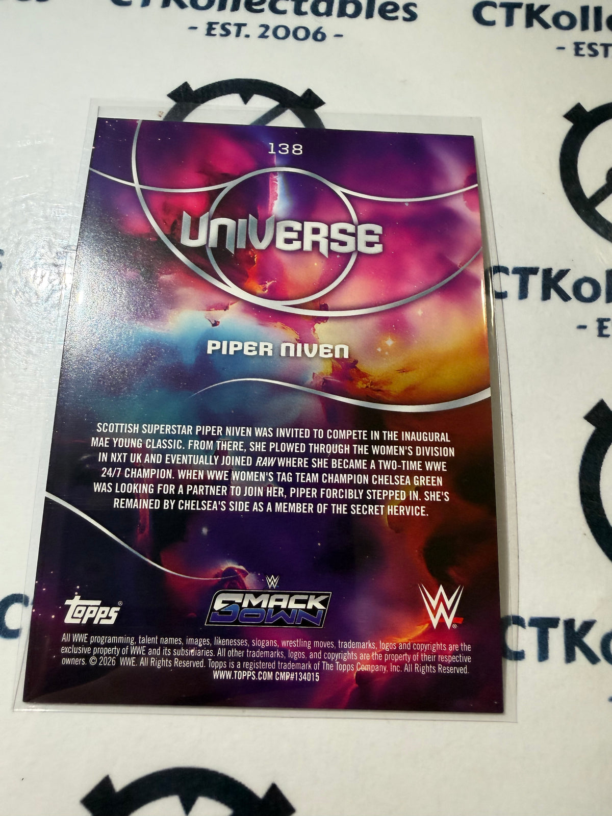 2026 WWE Topps Universe #138 Piper Niven Base Card