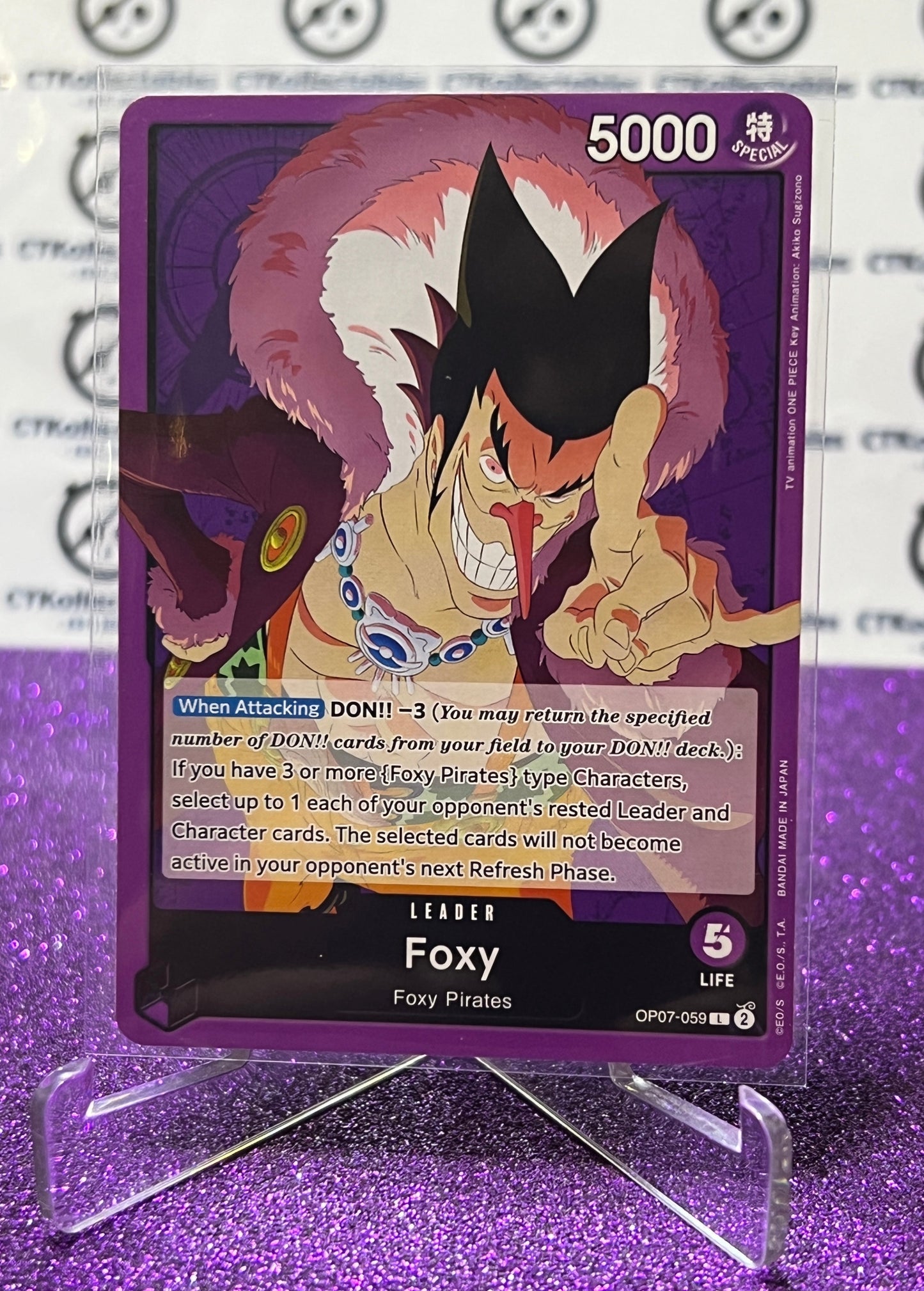 2024 ONE PIECE FOXY # OP07-059 LEADER 500 YEARS IN THE FUTURE TRADING GAME CARD