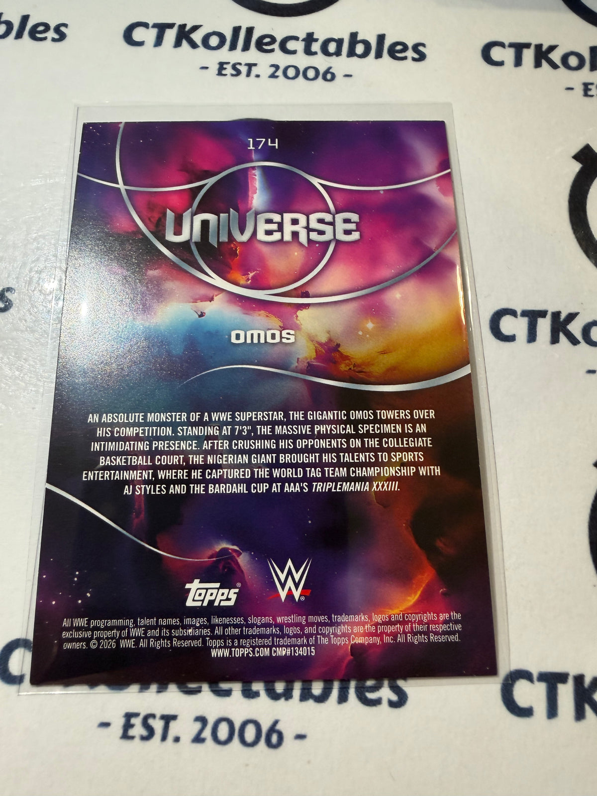2026 WWE Topps Universe #174 Omos Base Card