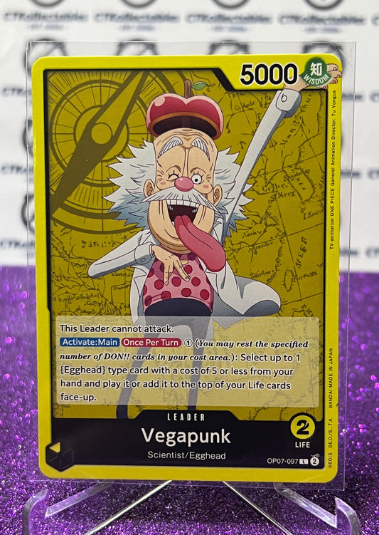 2024 ONE PIECE VEGAPUNK # OP07-097 LEADER 500 YEARS IN THE FUTURE TRADING GAME CARD