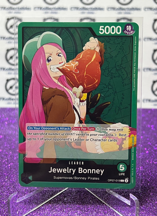 2024 ONE PIECE JEWELRY BONNEY # OP07-019 LEADER 500 YEARS IN THE FUTURE TRADING GAME CARD