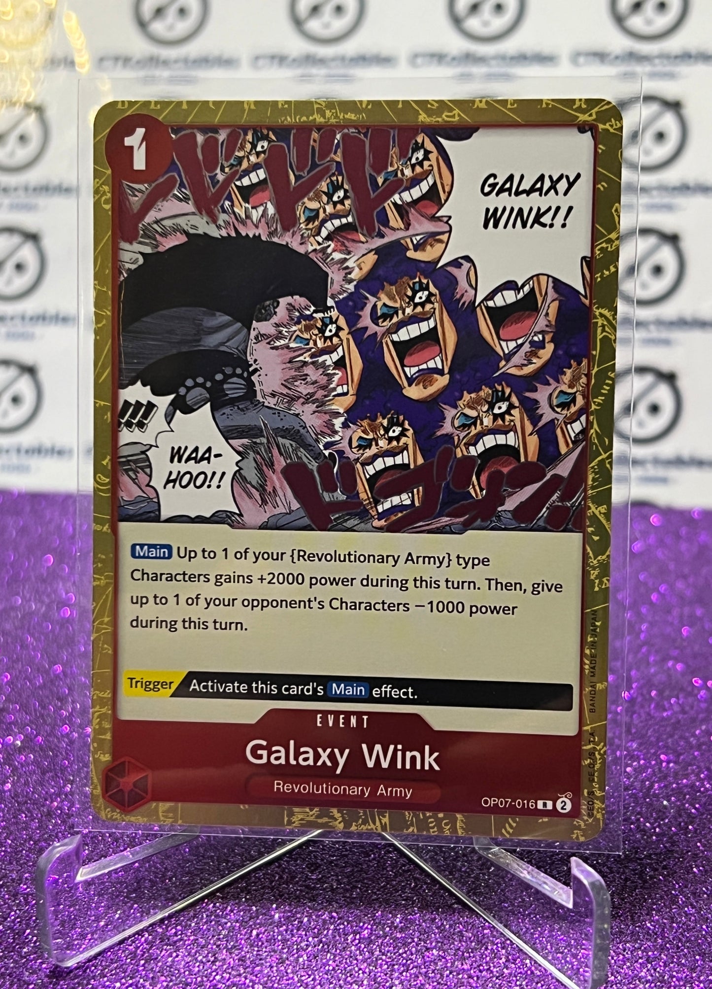 2024 ONE PIECE GALAXY WINK # OP07-016 R FOIL 500 YEARS IN THE FUTURE TRADING GAME CARD