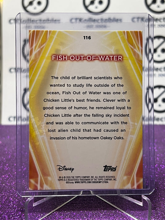 2026 DISNEY TOPPS NEON   FISH-OUT-OF-WATER # 116 SNOW CAP PARALLEL FOIL CARD