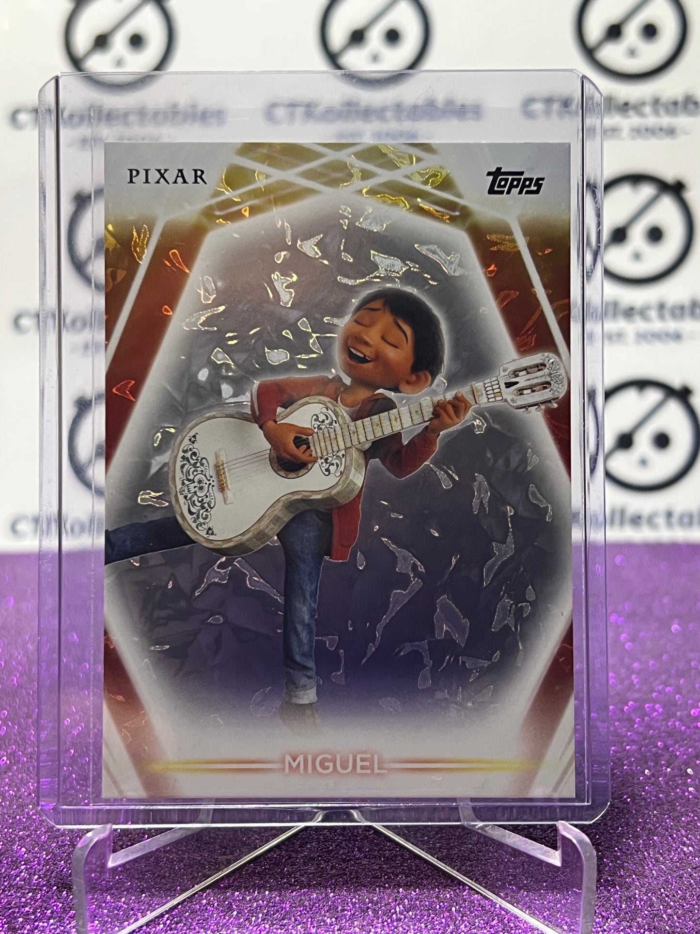 2026 DISNEY TOPPS NEON MIGUEL # 65 DIAMANTE PARALLEL FOIL CARD