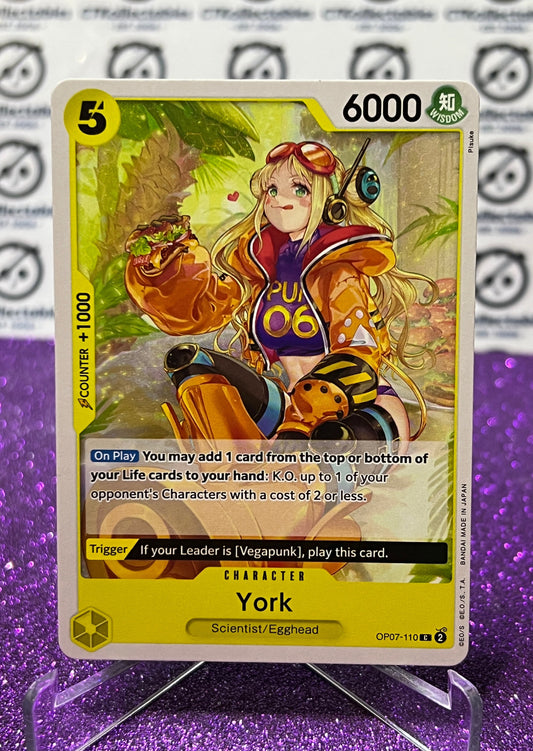 2024 ONE PIECE YORK # OP07-110 C 500 YEARS IN THE FUTURE TRADING GAME CARD