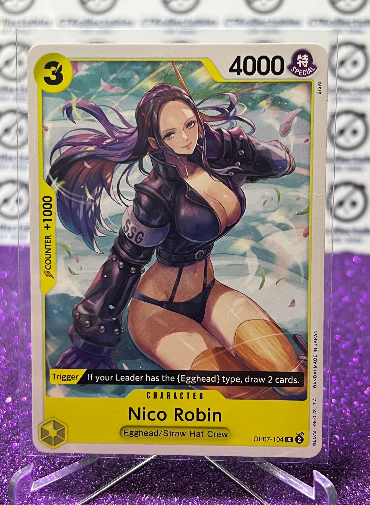 2024 ONE PIECE NICO ROBIN # OP07-104 UC 500 YEARS IN THE FUTURE TRADING GAME CARD