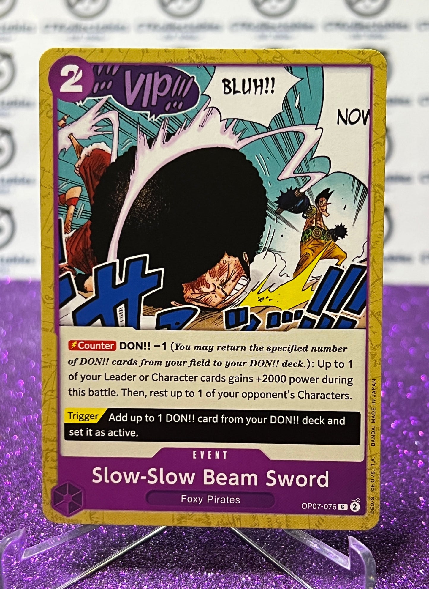 2024 ONE PIECE SLOW-SLOW BEAM SWORD # OP07-076 C 500 YEARS IN THE FUTURE TRADING GAME CARD