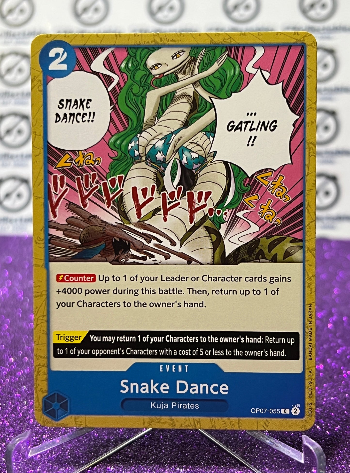 2024 ONE PIECE SNAKE DANCE # OP07-055 C 500 YEARS IN THE FUTURE TRADING GAME CARD