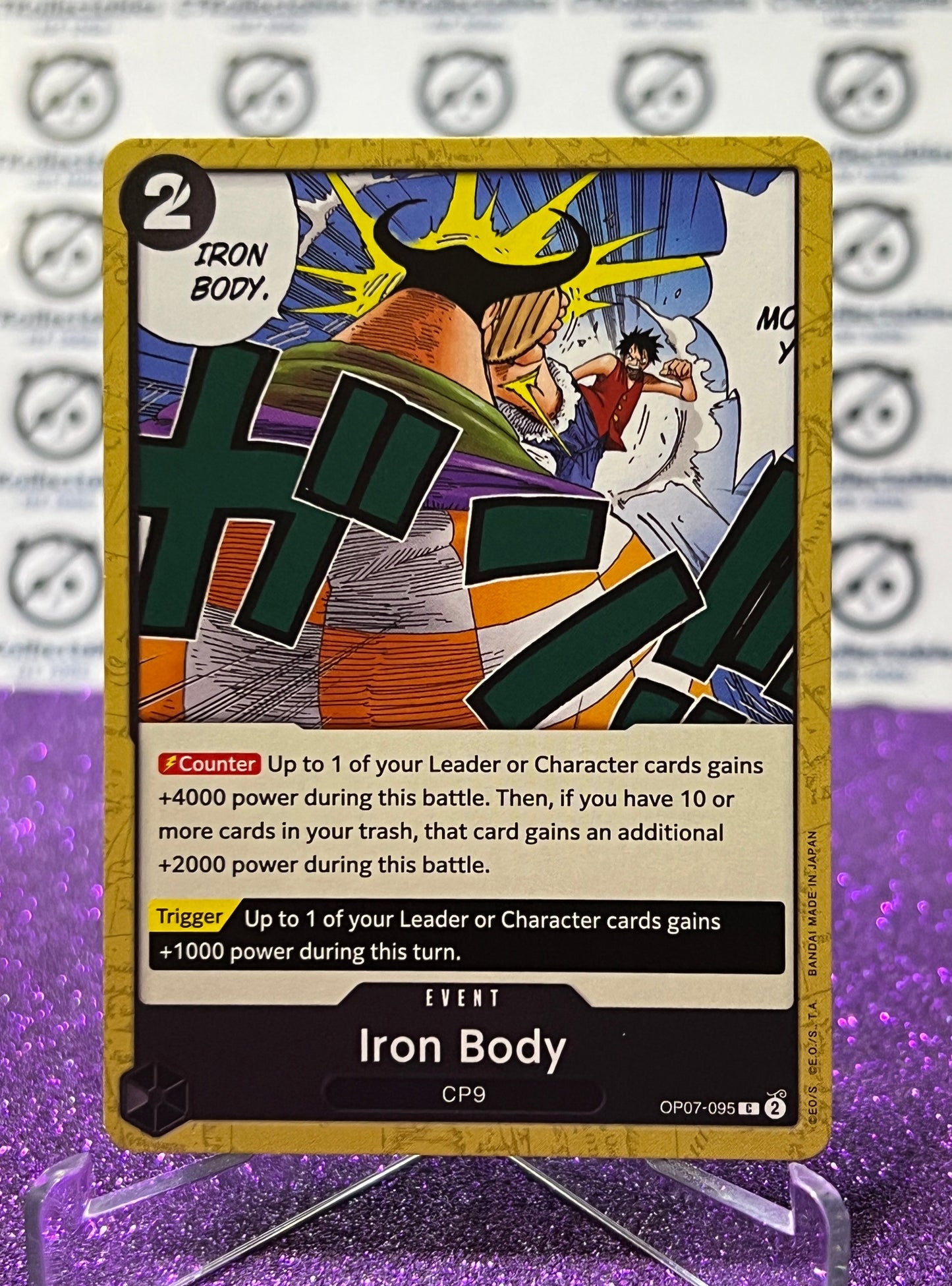 2024 ONE PIECE IRON BODY # OP07-095 C 500 YEARS IN THE FUTURE TRADING GAME CARD