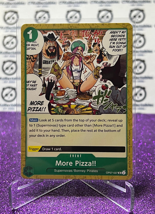 2024 ONE PIECE MORE PIZZA # OP07-037 UC 500 YEARS IN THE FUTURE TRADING GAME CARD