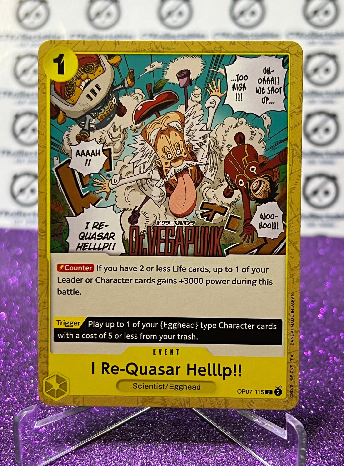 2024 ONE PIECE I RE-QUASAR HELLLP # OP07-115 C 500 YEARS IN THE FUTURE TRADING GAME CARD