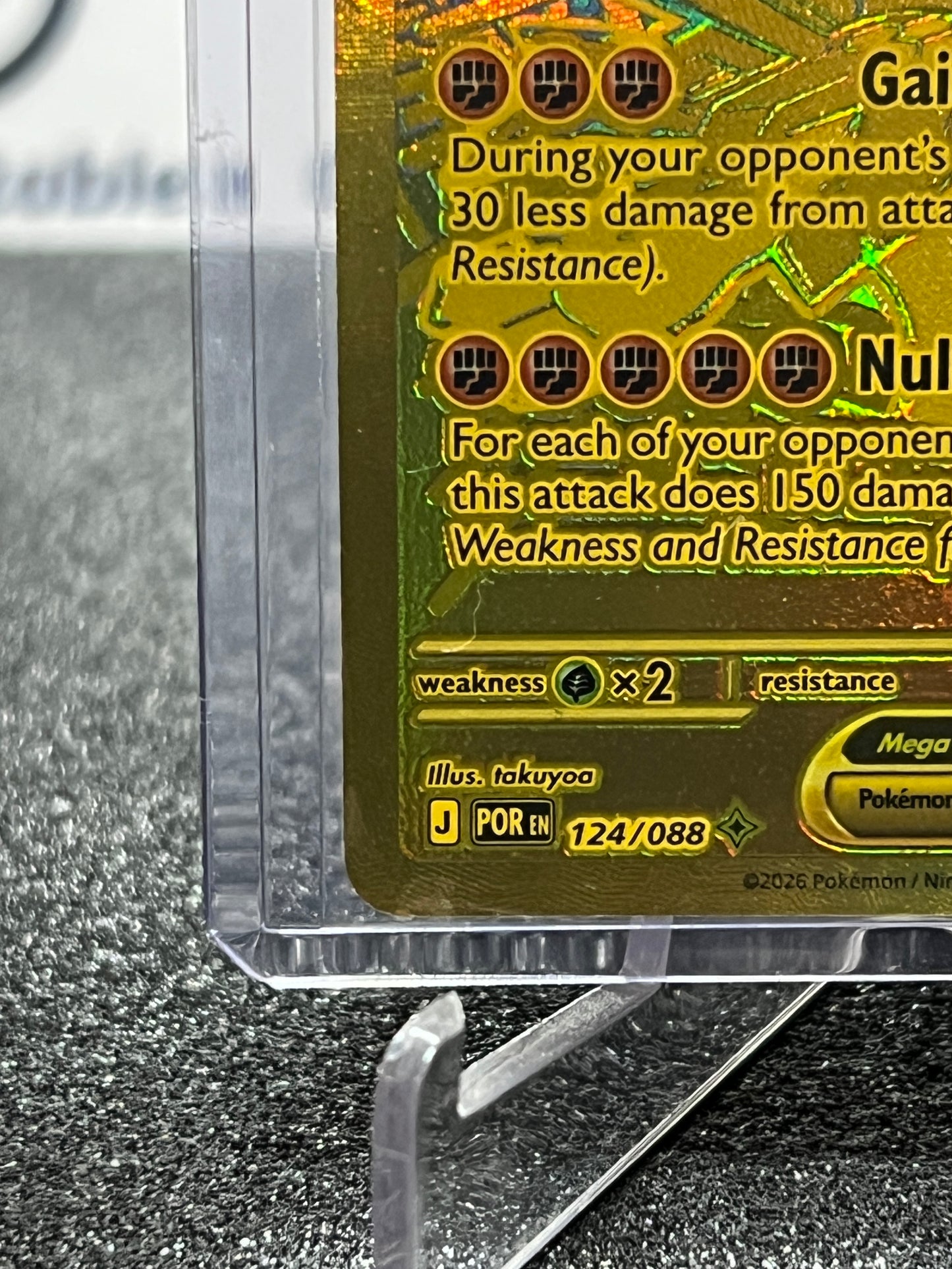 MEGA ZYGARDE EX # 124/088 GOLD MEGA EVOLUTION PERFECT ORDER POKEMON CARD