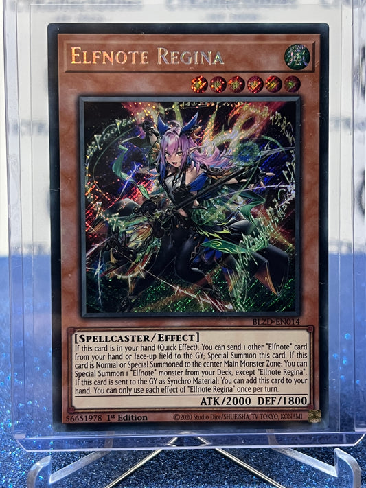 YU-GI-OH! BLAZING DOMINION ELFNOTE REGINA # BLZD-EN014 1ST EDITION CARD