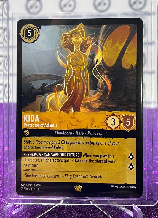 2024 DISNEY LORCANA INTO THE INKLANDS KIDA # 7/204 LEGENDARY GOLD NON-FOIL