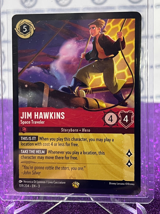 2024 DISNEY LORCANA INTO THE INKLANDS JIM HAWKINS # 109/204 LEGENDARY GOLD NON-FOIL