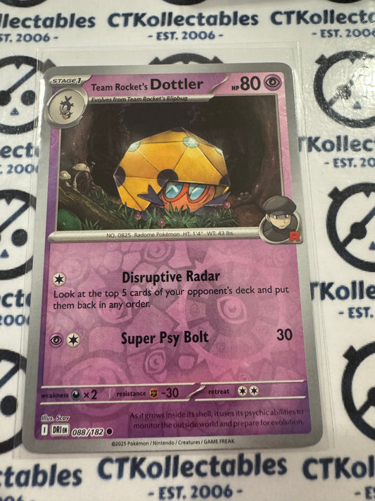 Team Rocket's Dottler Reverse Holo #088/182 Scarlet & Violet Destined Rivals