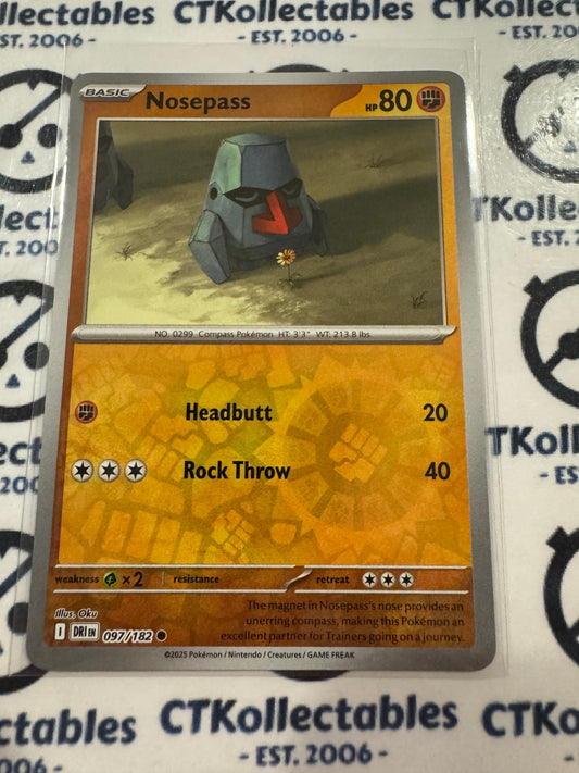 Nosepass Reverse Holo #097/182 Scarlet & Violet Destined Rivals