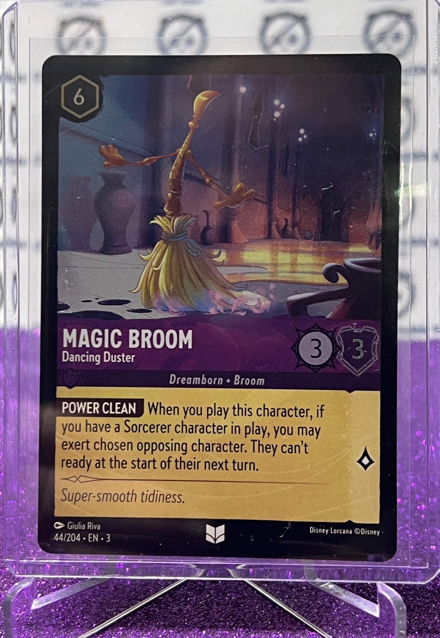 2024 DISNEY LORCANA INTO THE INKLANDS MAGIC BROOM # 44/204 UNCOMMON FOIL CARD