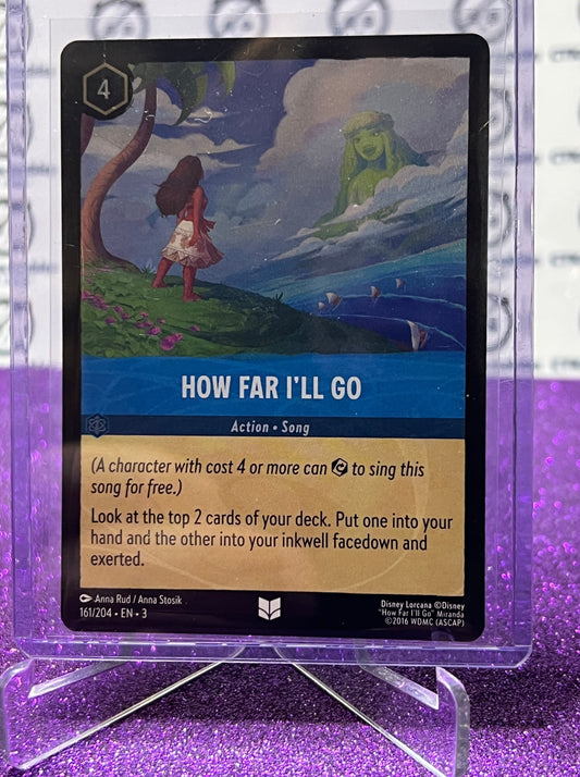 2024 DISNEY LORCANA INTO THE INKLANDS HOW FAR I'LL GO # 161/204 UNCOMMON FOIL CARD