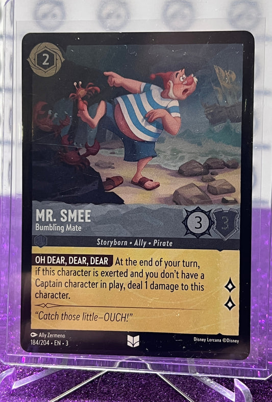 2024 DISNEY LORCANA INTO THE INKLANDS MR. SMEE # 184/204 UNCOMMON FOIL CARD