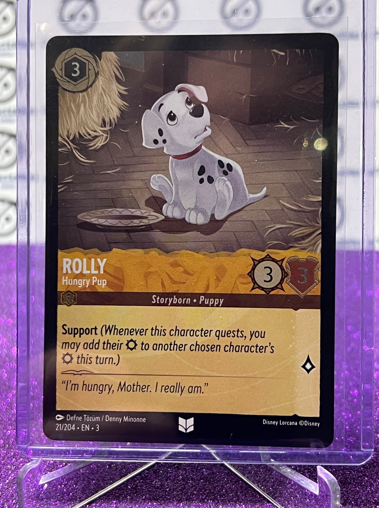 2024 DISNEY LORCANA INTO THE INKLANDS ROLLY # 21/204 UNCOMMON FOIL CARD