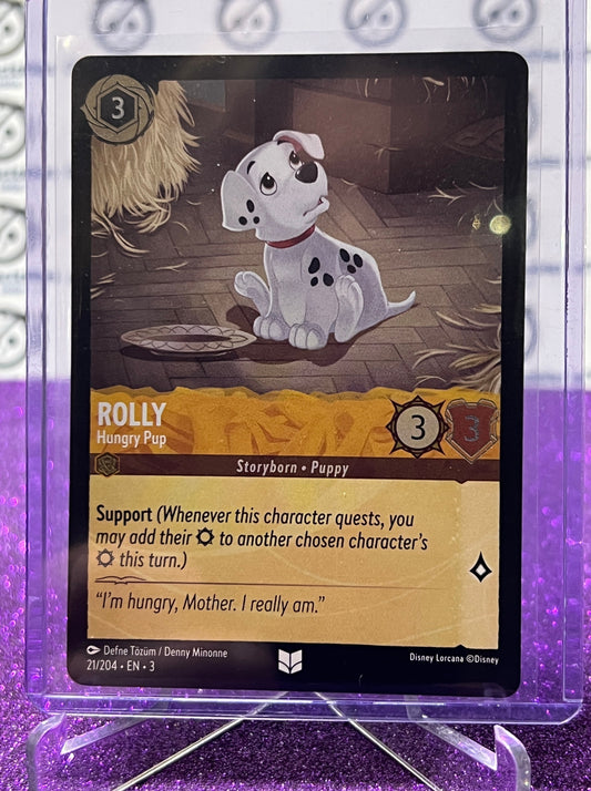 2024 DISNEY LORCANA INTO THE INKLANDS ROLLY # 21/204 UNCOMMON FOIL CARD