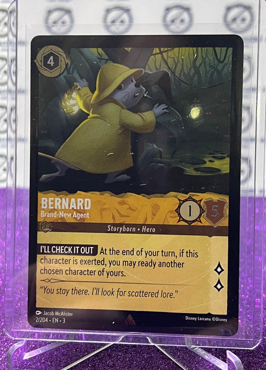 2024 DISNEY LORCANA INTO THE INKLANDS BERNARD # 2/204 RARE FOIL CARD