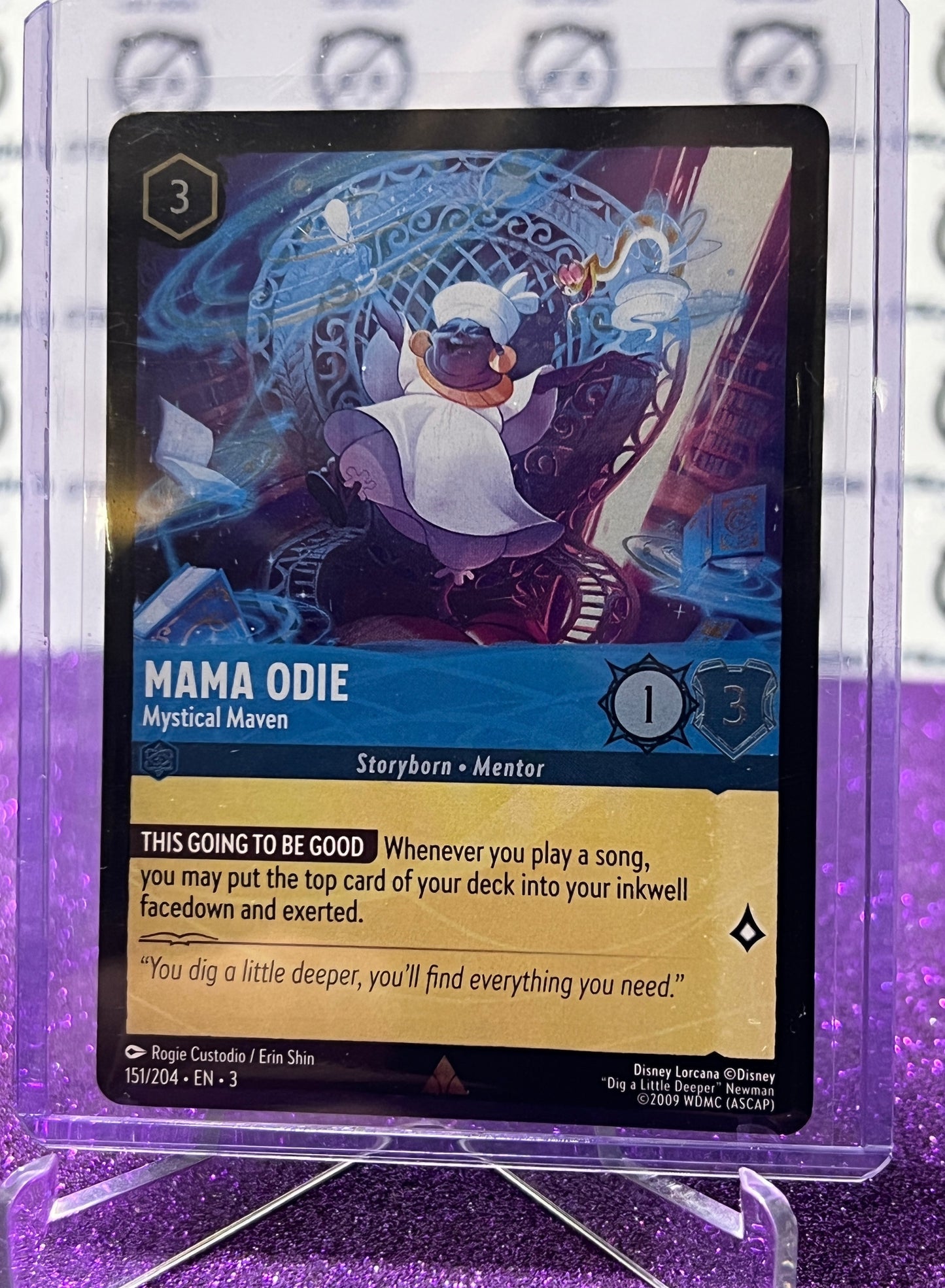 2024 DISNEY LORCANA INTO THE INKLANDS MAMA ODIE # 151/204 RARE FOIL CARD