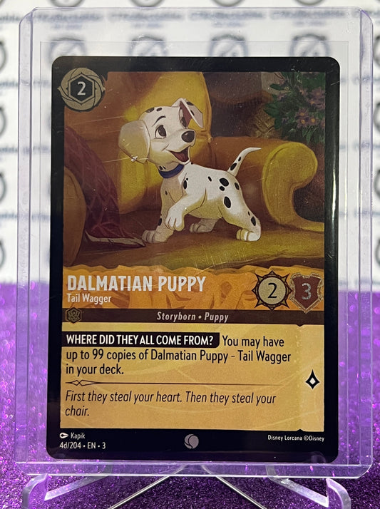 2024 DISNEY LORCANA INTO THE INKLANDS DALMATIAN PUPPY # 4D/204 COMMON FOIL CARD